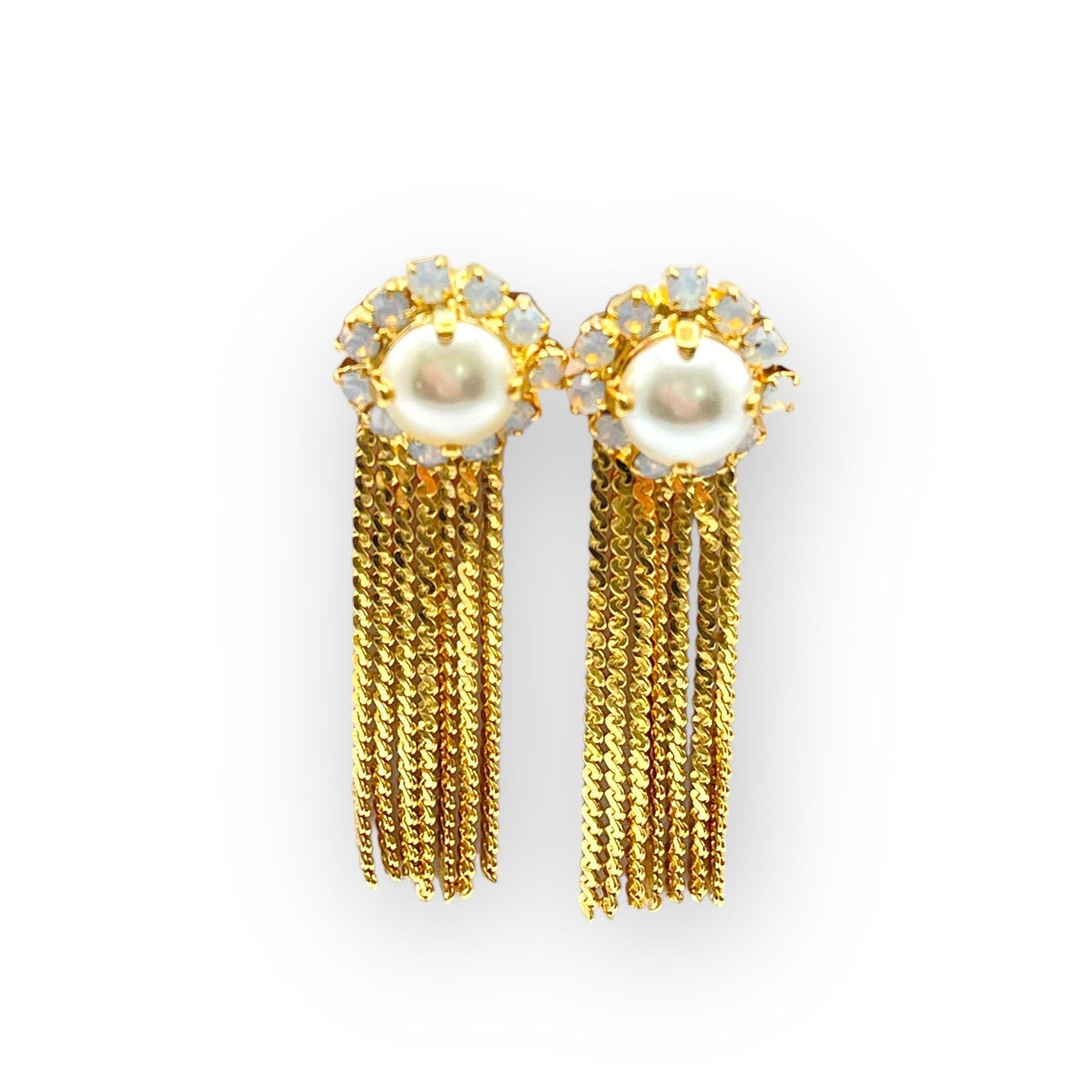 Bella Pearl Crystal Earrings - Vita Isola