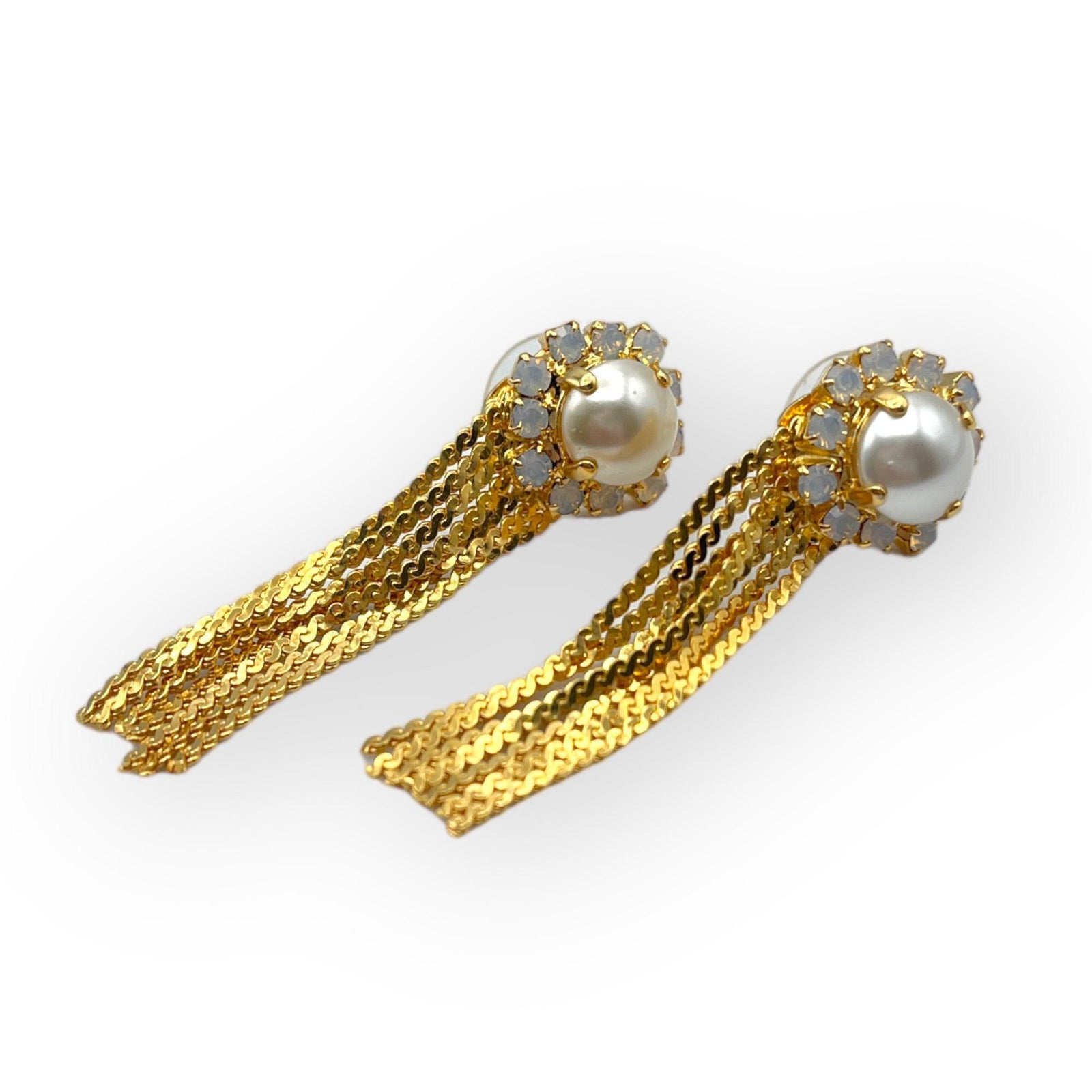 Bella Pearl Crystal Earrings - Vita Isola