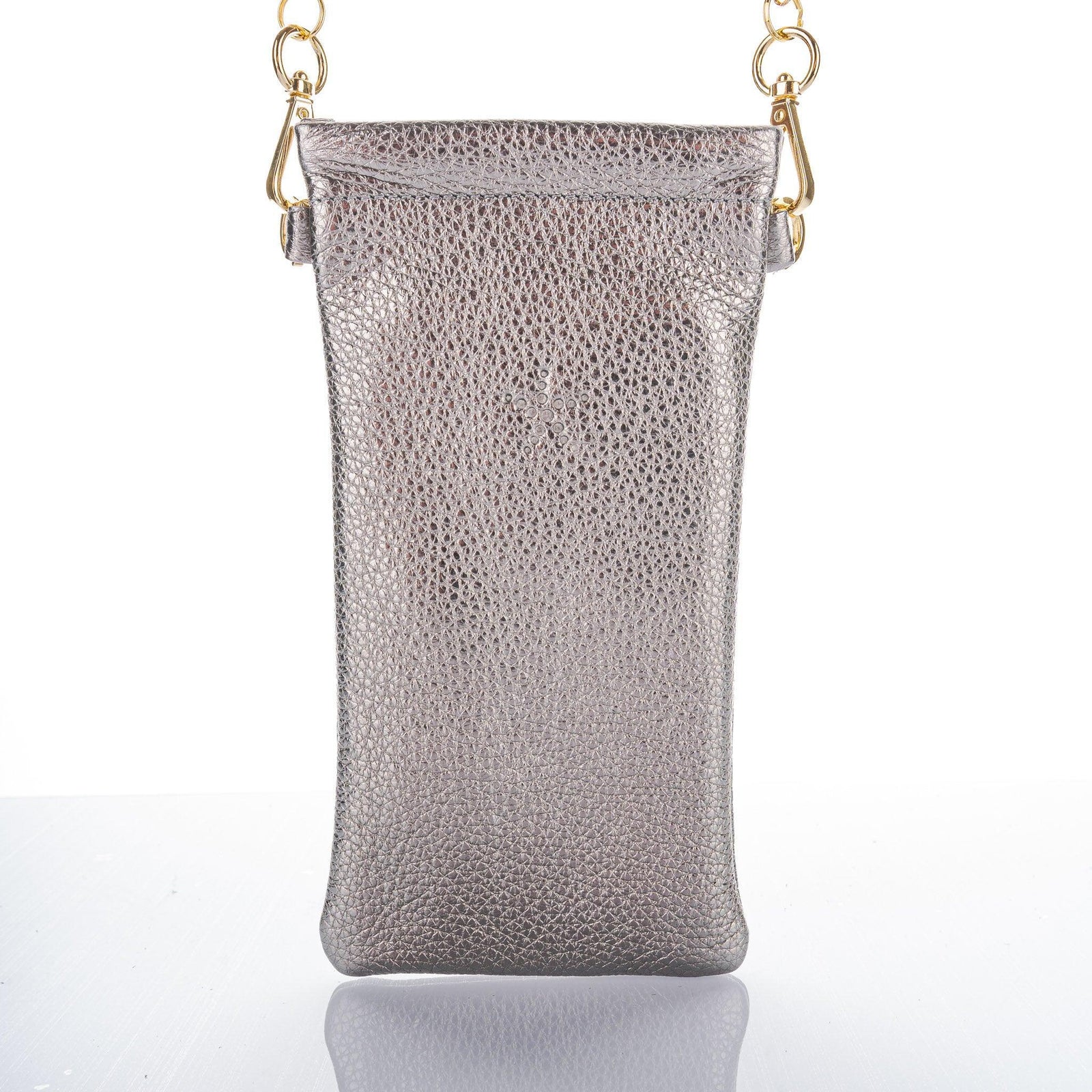 Bronze Crossbody Leather Phone Pouch - Vita Isola