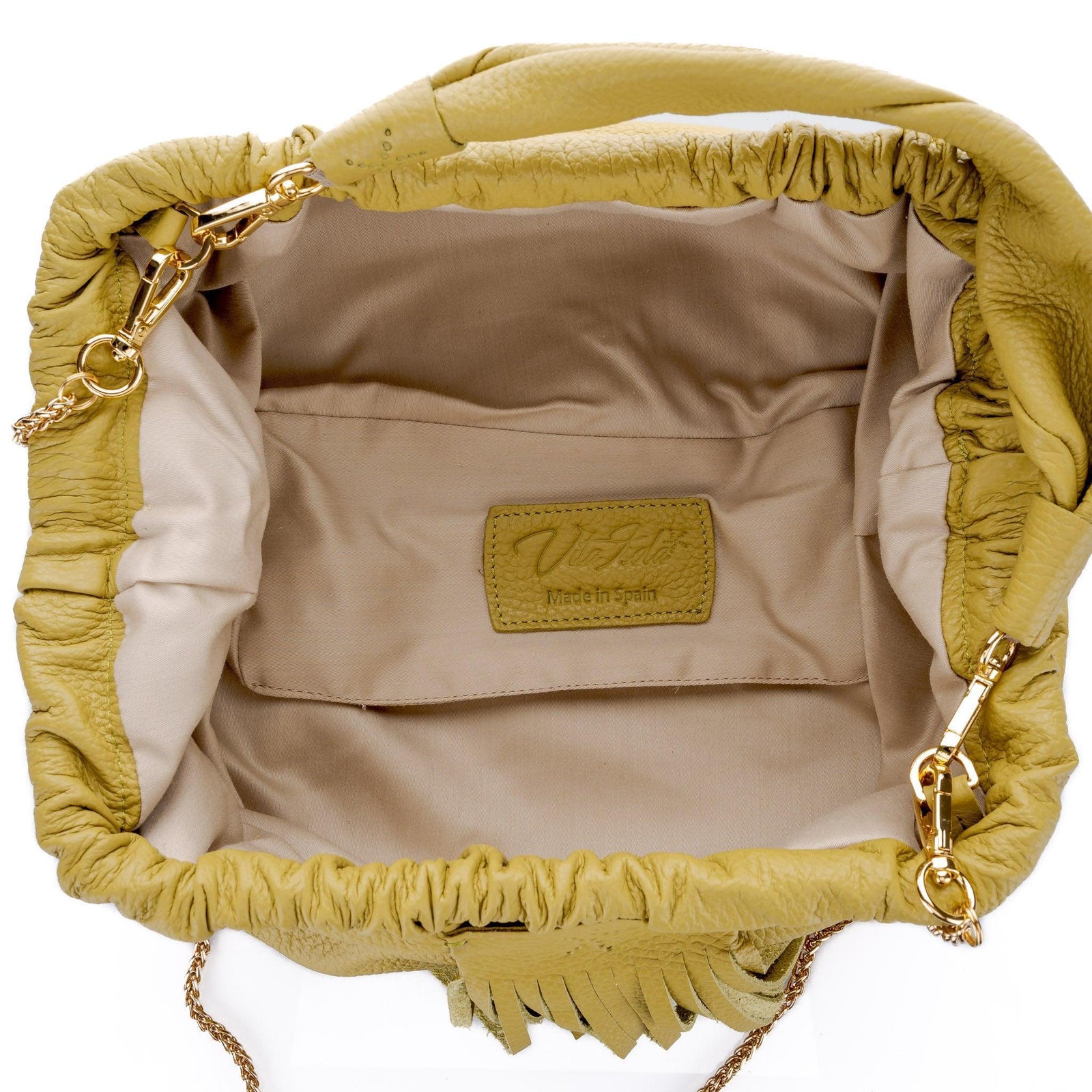 Vinaigrette Grain Leather Clutch Natalia Bag