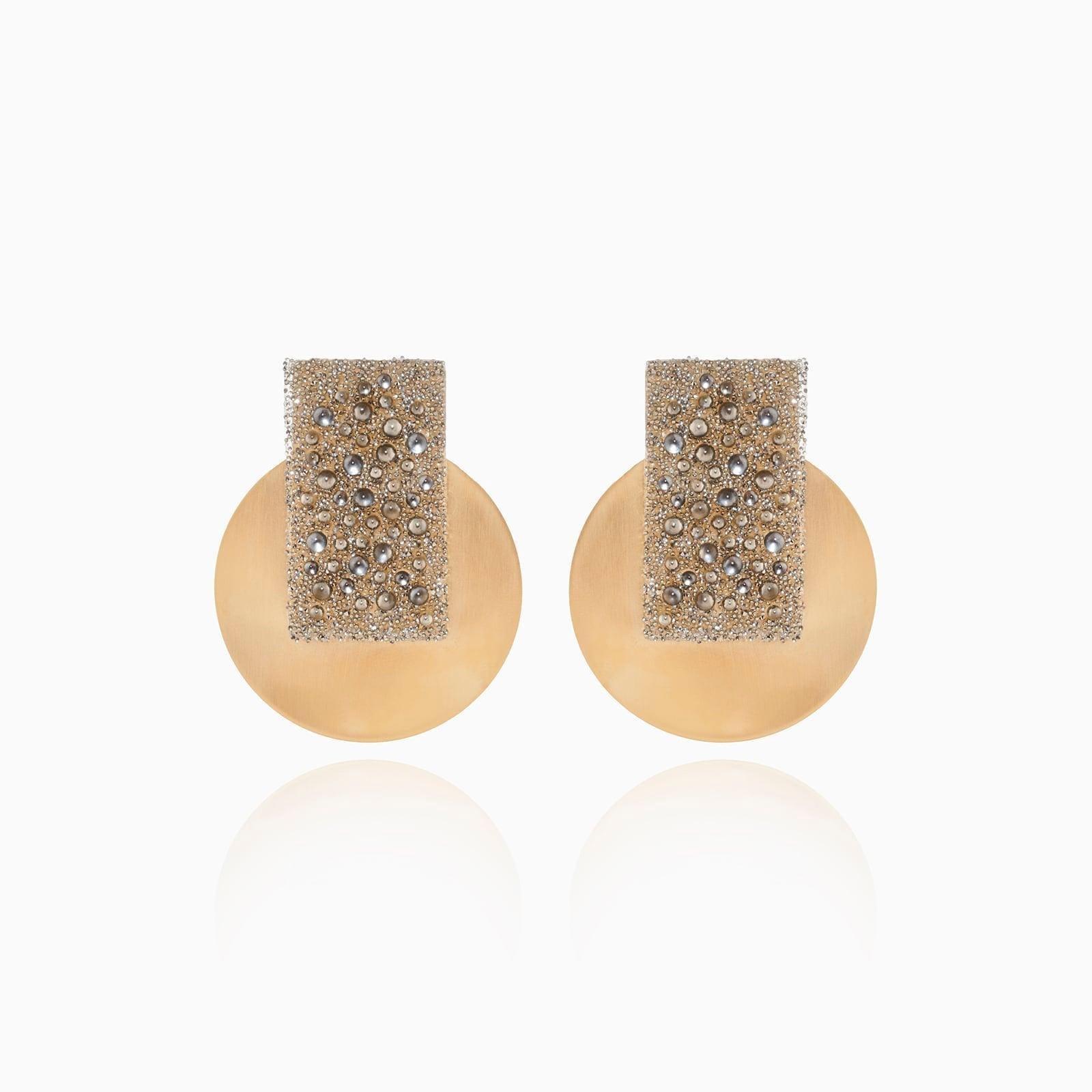 Rosette Gold Earrings - Vita Isola