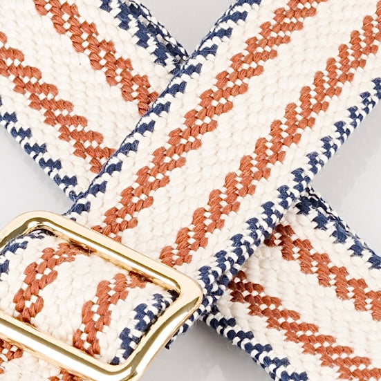 Adjustable Straps - Timeless Stripes - Ivory, Terracotta & Navy