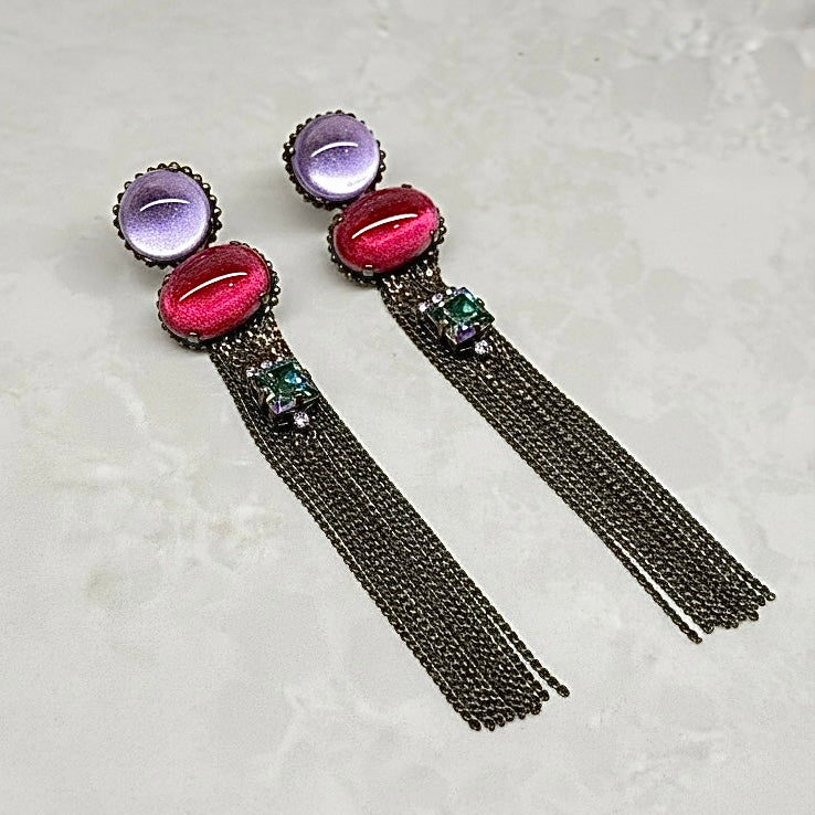 Lilac Crystal Earrings