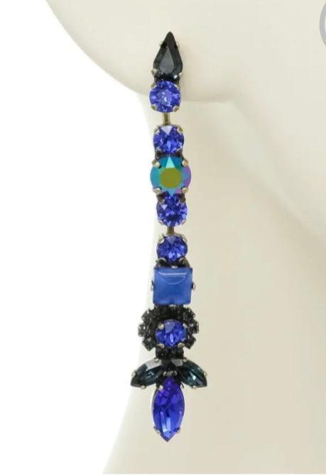 Azure Crystal Earring - Vita Isola