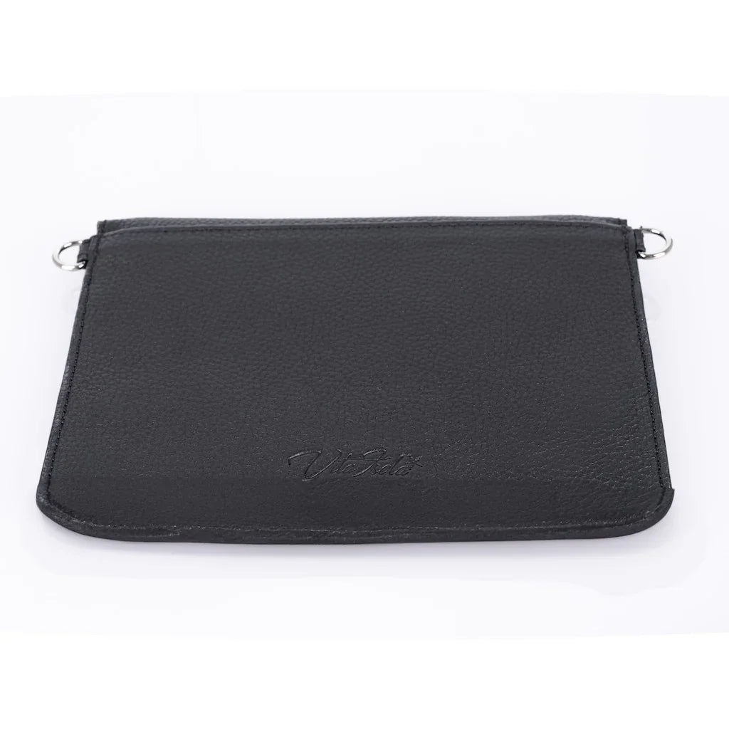 TriVersa Luxe - Passport Leather Trio: Passport Holder, Wallet, &amp; Crossbody Clutch - Black