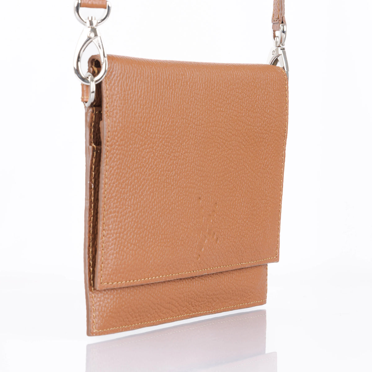 TriVersa Luxe - Passport Leather Trio: Passport Holder, Wallet, &amp; Crossbody Clutch - Brown