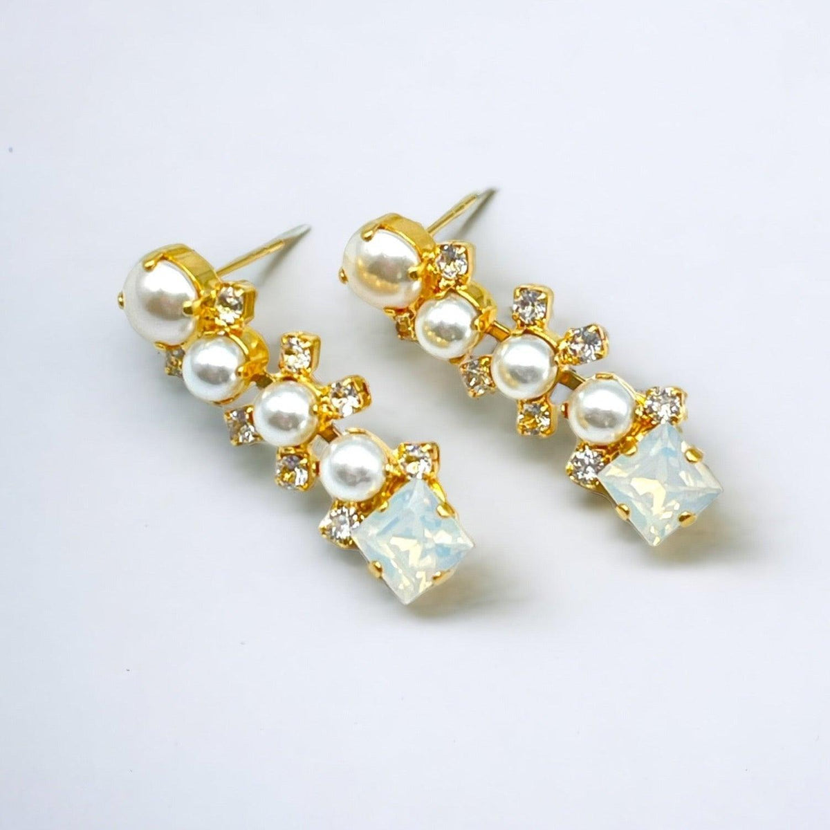 Camila Pearl and Crystal Drop Earrings - Vita Isola