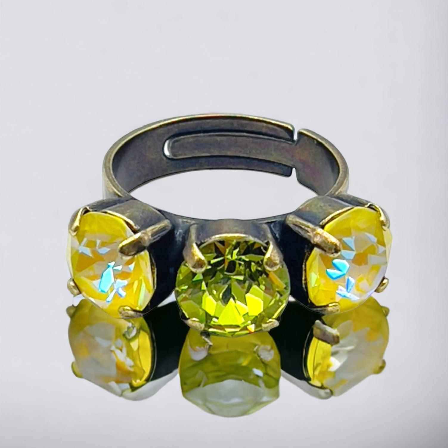 Cocktail Ring Lemon and Lime Crystals - Vita Isola