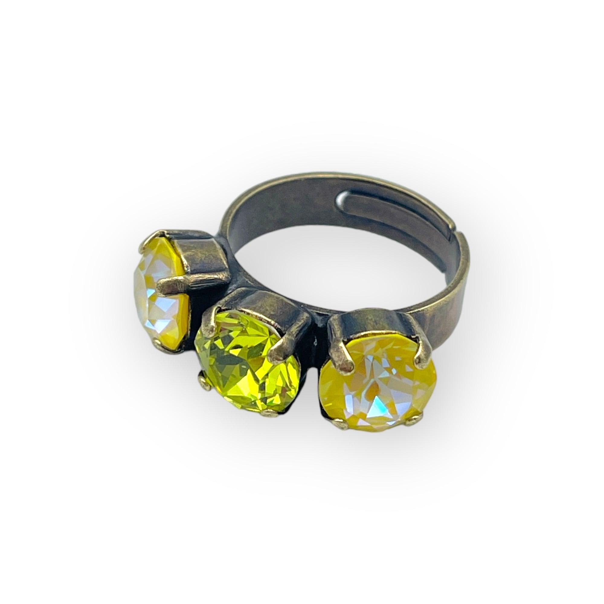 Cocktail Ring Lemon and Lime Crystals - Vita Isola