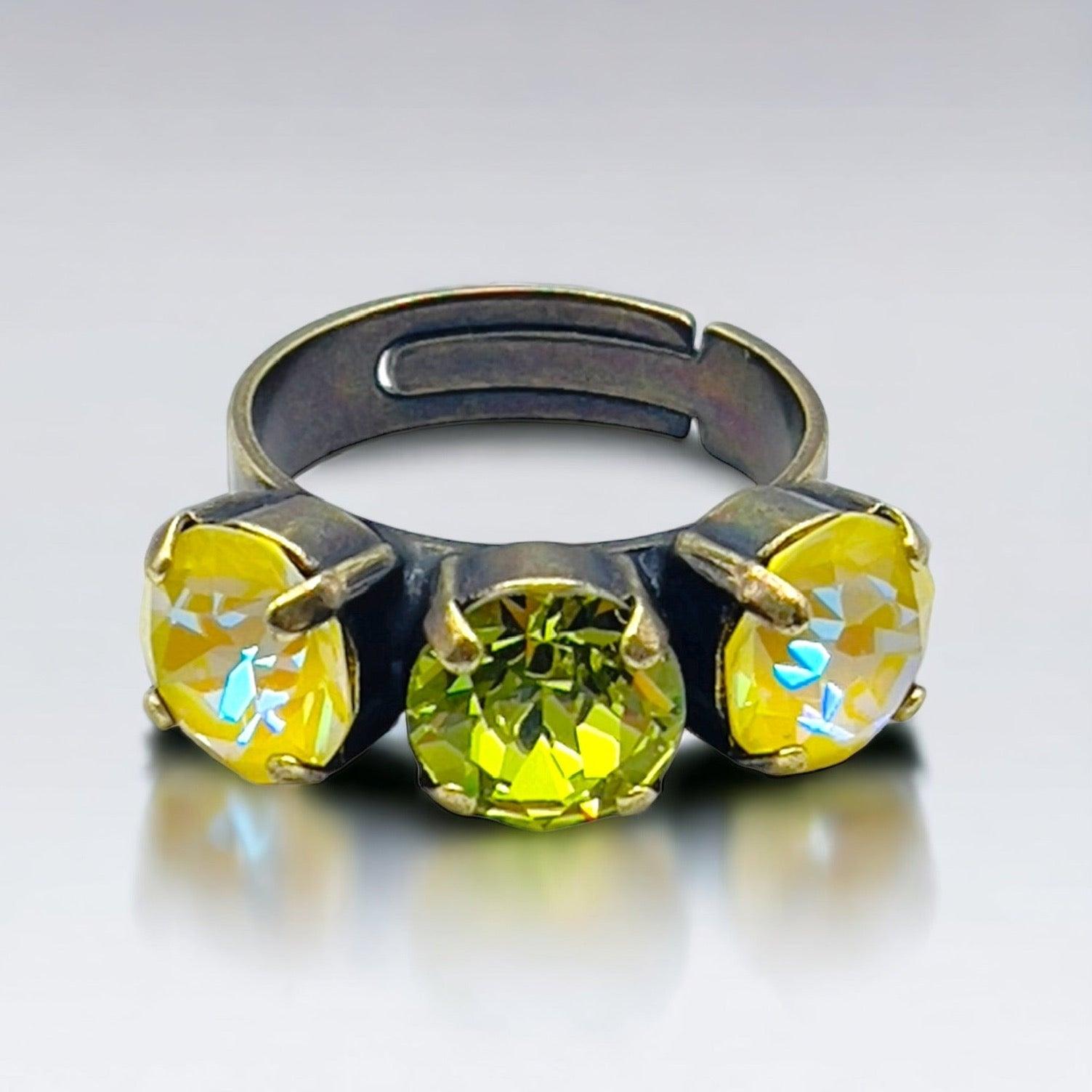 Cocktail Ring Lemon and Lime Crystals - Vita Isola