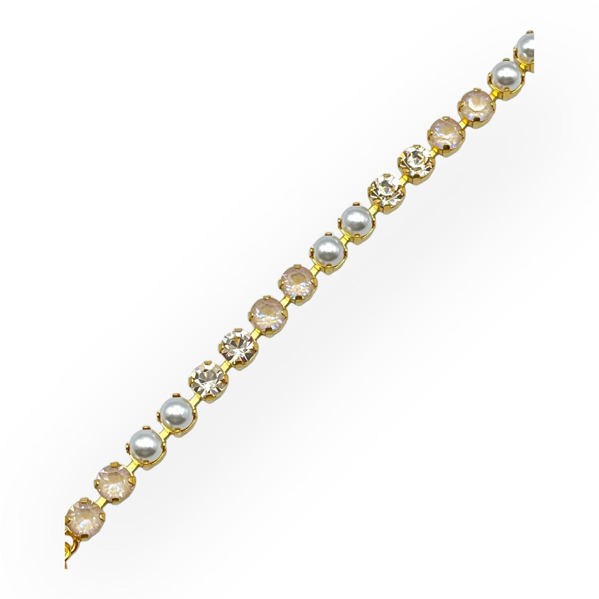 Fiorella Pearl &amp; Gold Crystal Necklace - Vita Isola