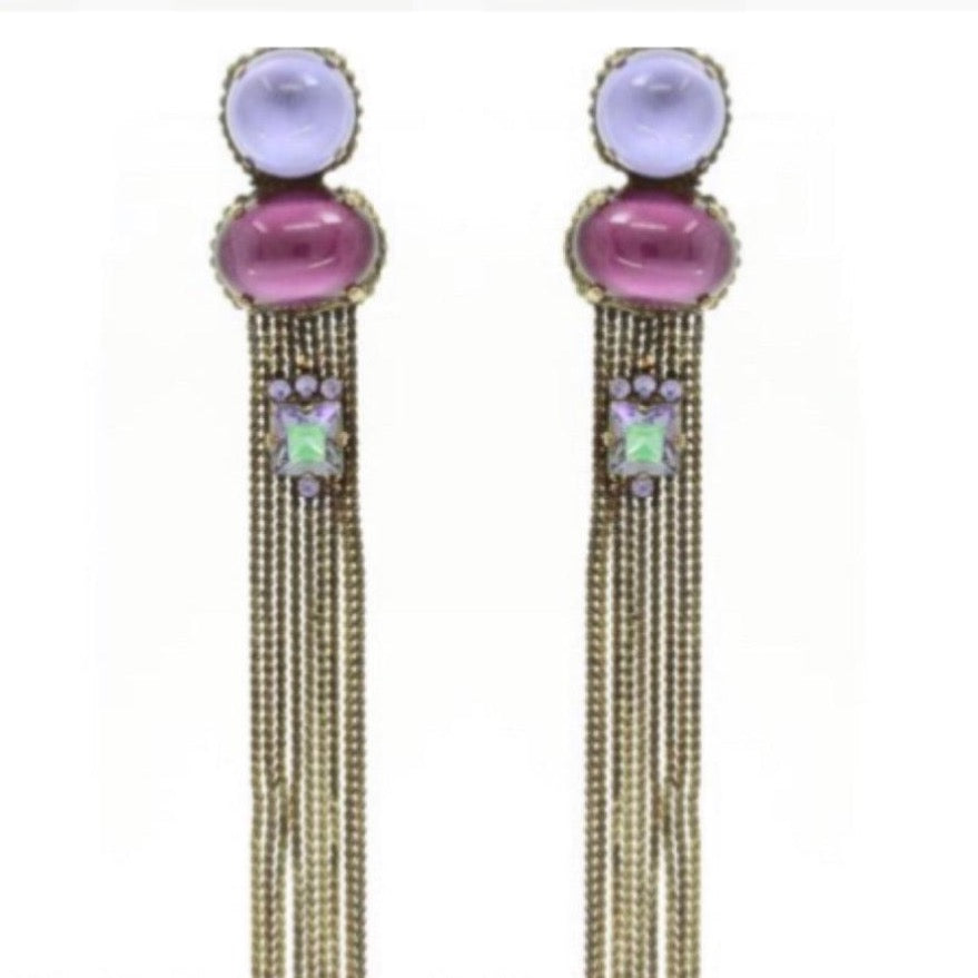Lilac Crystal Earrings - Vita Isola