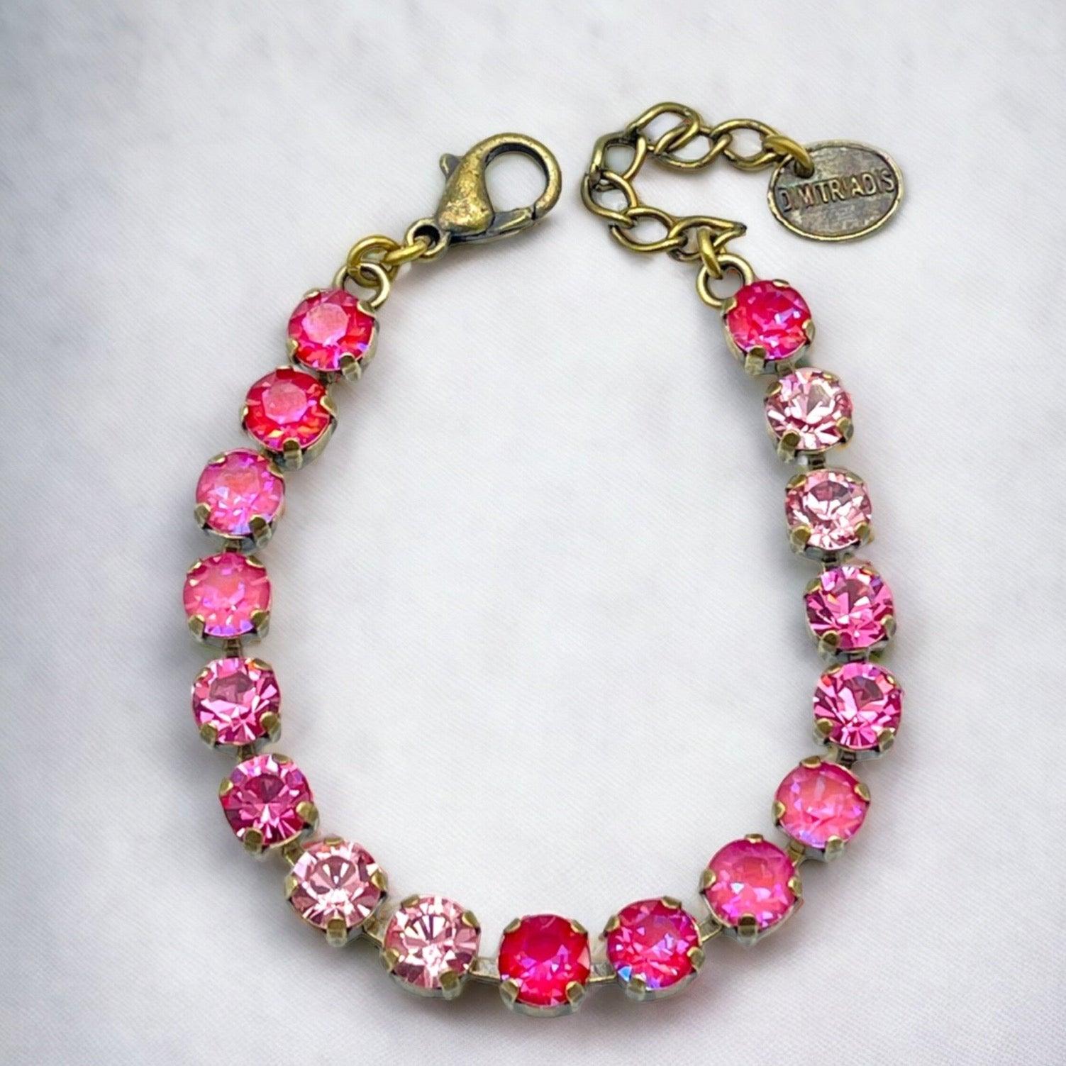 Silvana Mixed Pink Crystals Bracelet - Vita Isola