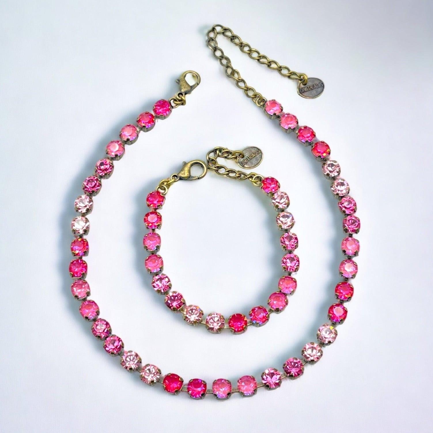 Silvana Mixed Pink Crystals Bracelet - Vita Isola