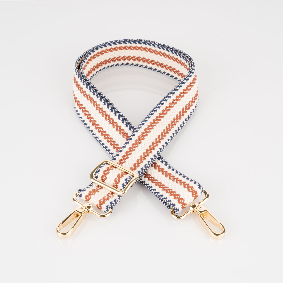 Adjustable Straps - Timeless Stripes - Ivory, Terracotta &amp; Navy