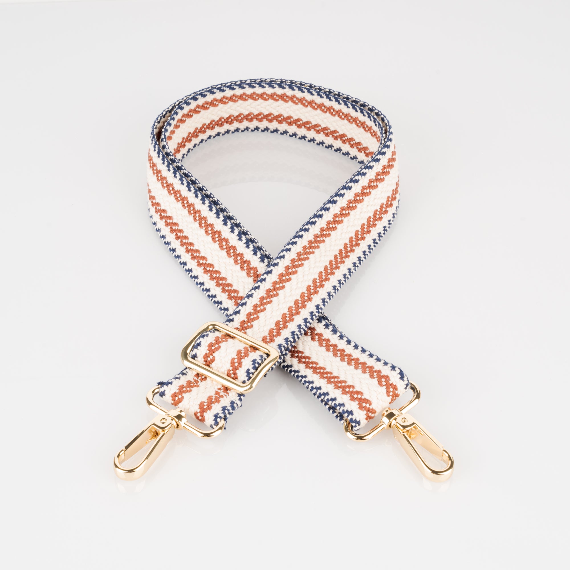 Adjustable Straps - Timeless Stripes - Ivory, Terracotta & Navy