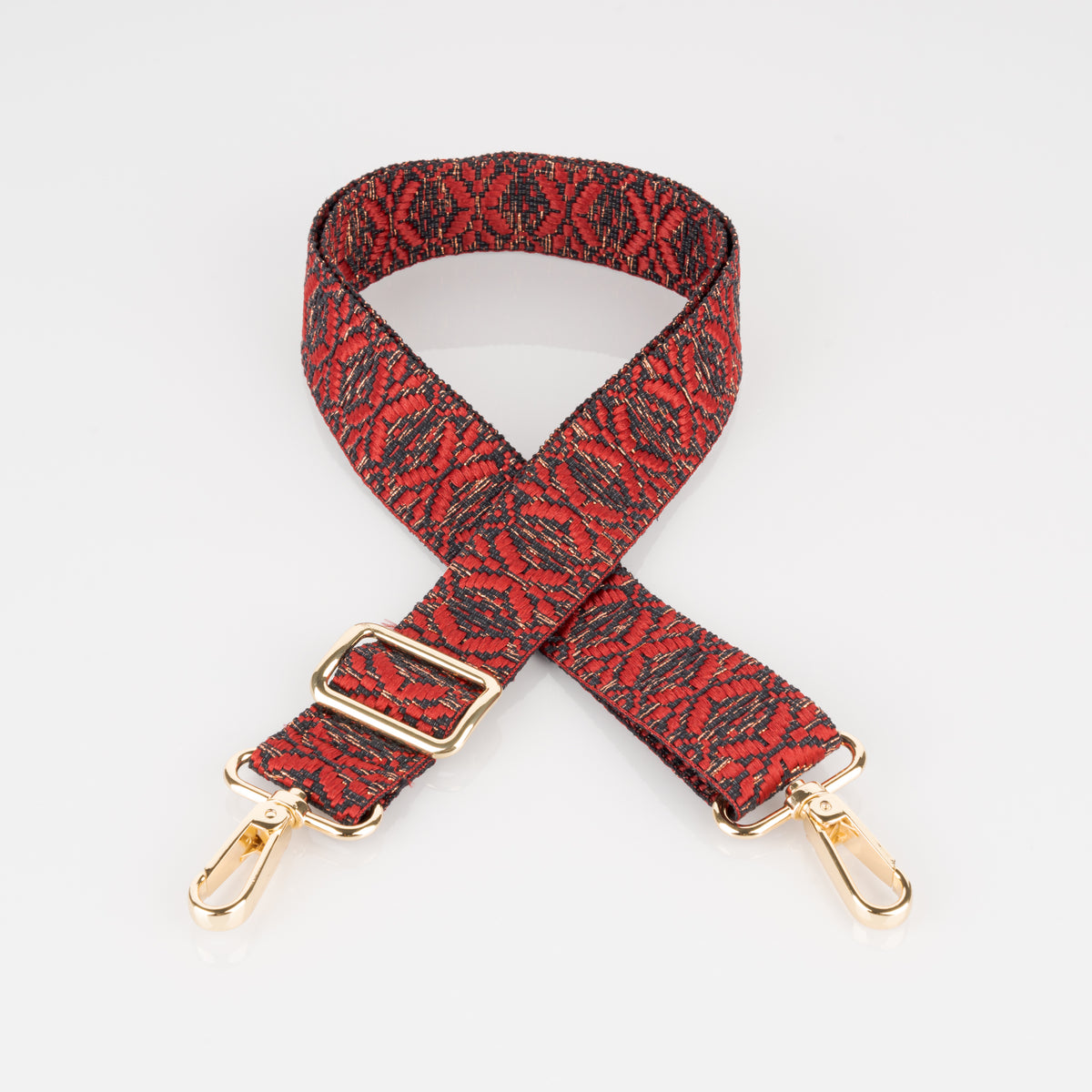 Adjustable Straps - Mosaic - Crimson Red &amp; Charcoal