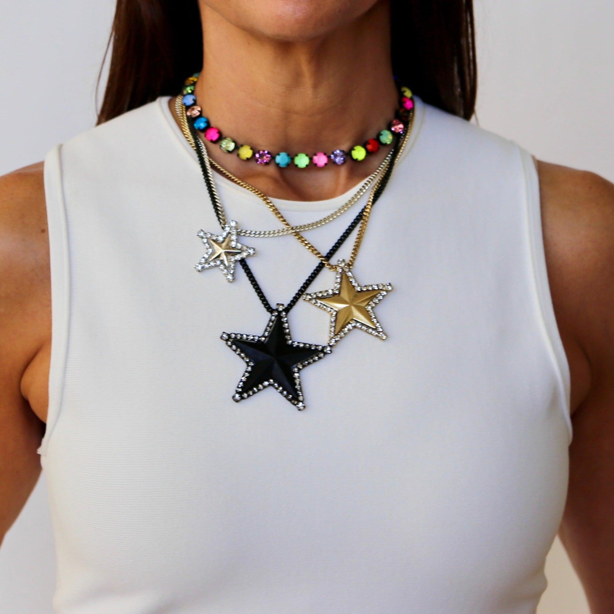 Tova Rhinestone Cowboy Multi Necklace - Vita Isola