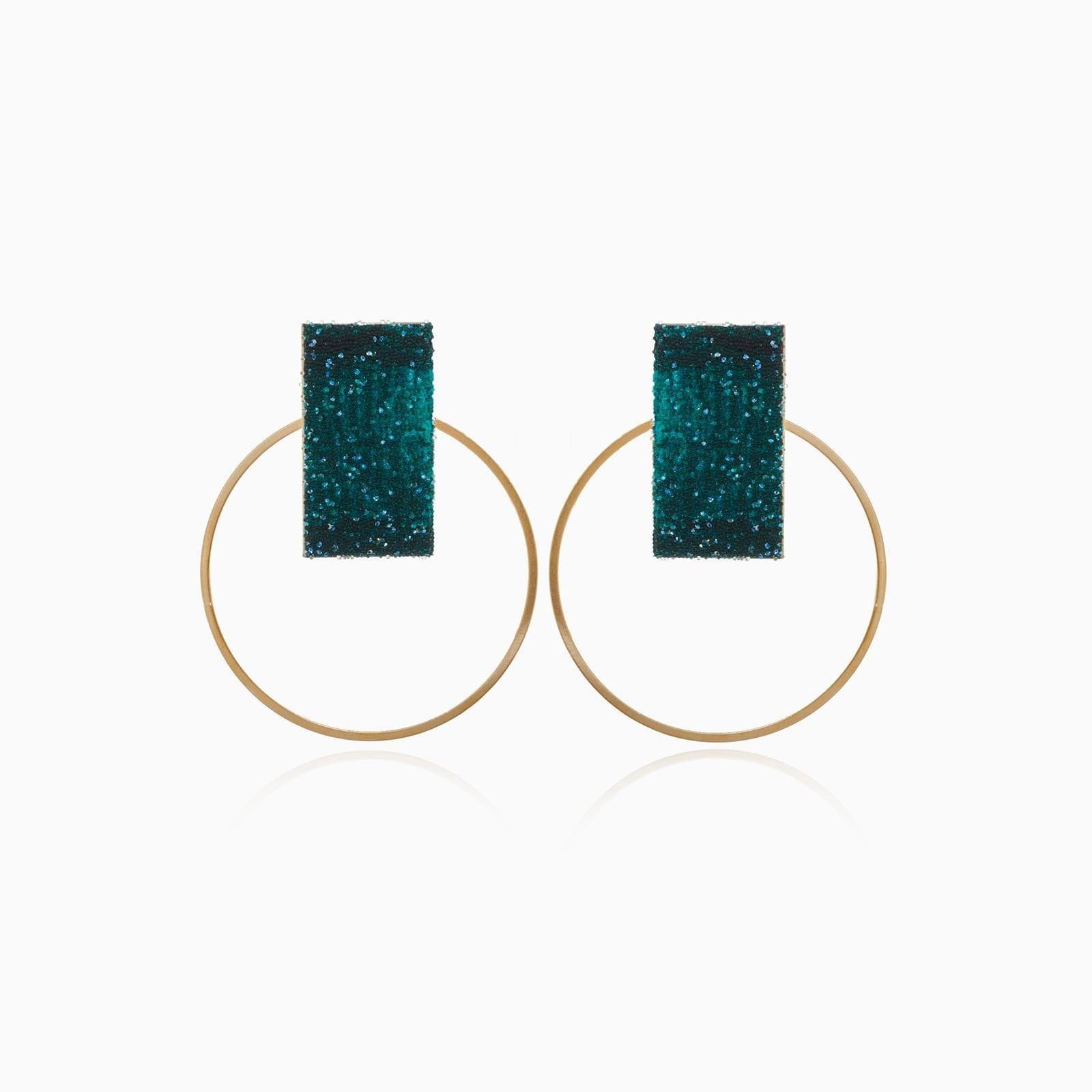 Join Gold Plated Earrings with crystals - Vita Isola