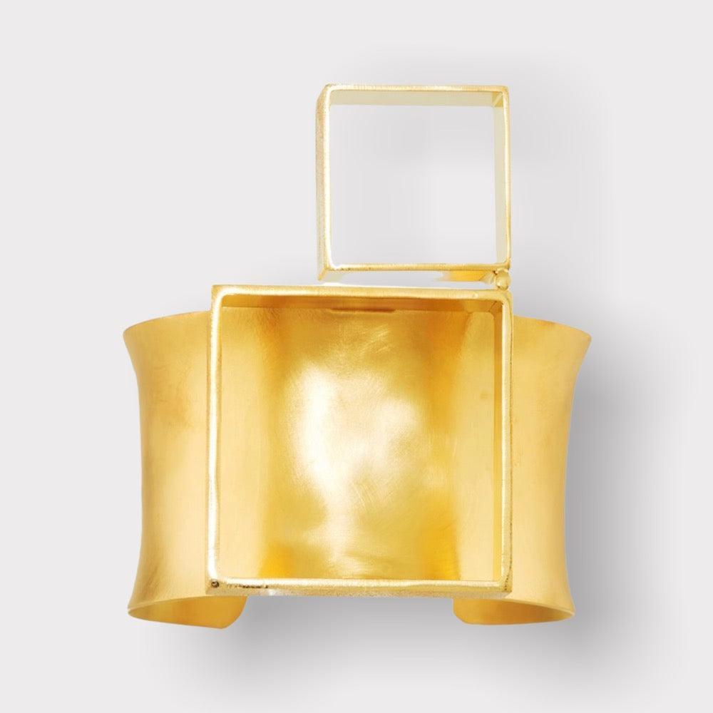 K.V. Cubism Gold Cuff Bracelet - Vita Isola