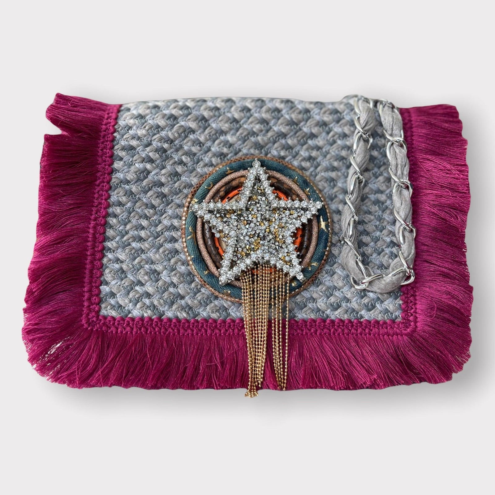 Lucina Medium Gray with Magenta & Star - Vita Isola
