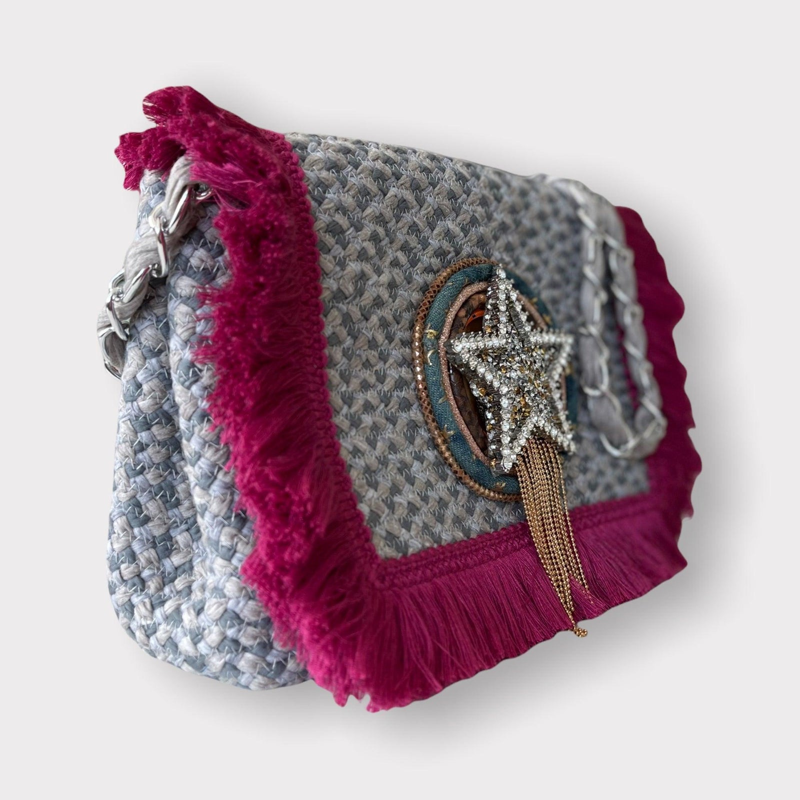 Lucina Medium Gray with Magenta & Star - Vita Isola