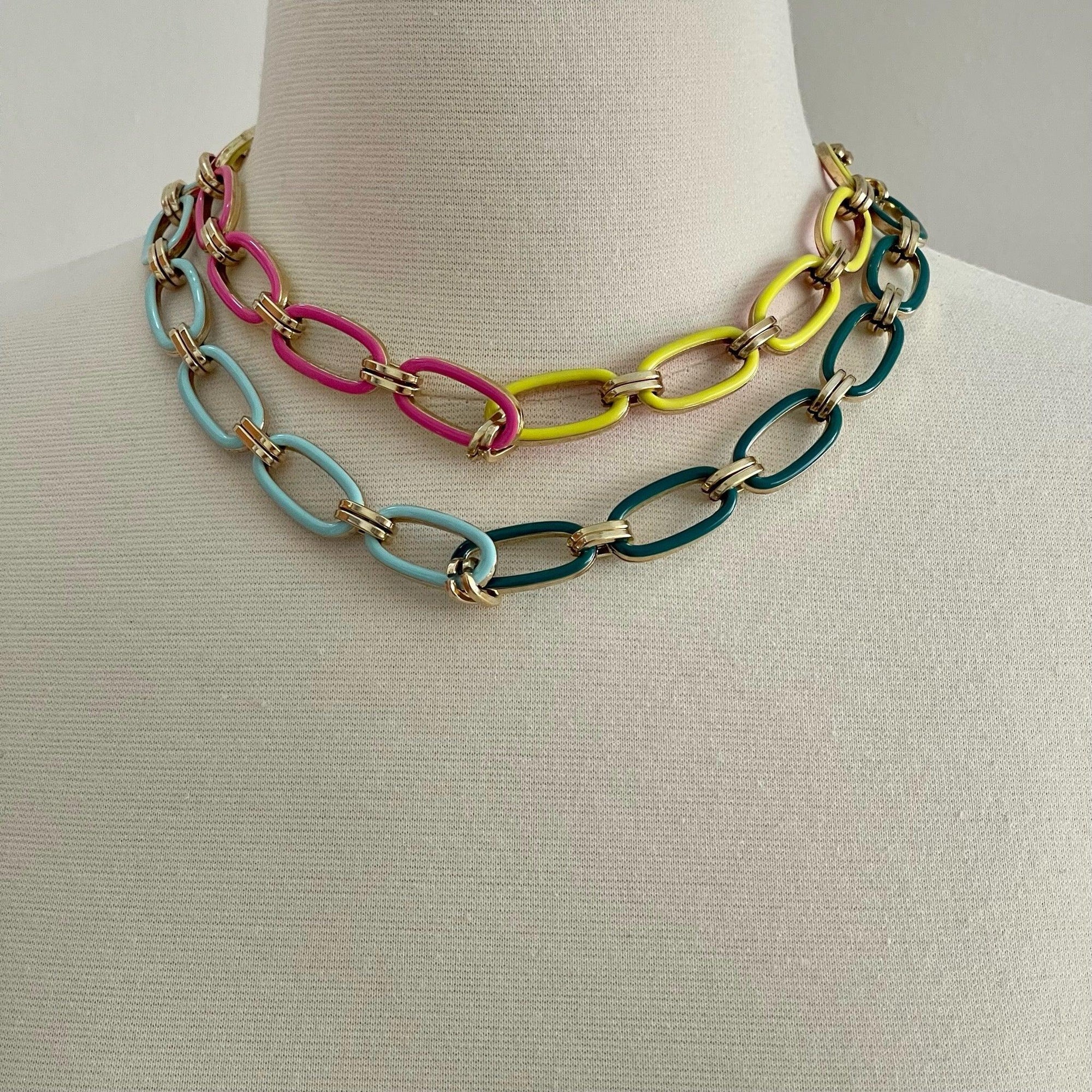 Pink & Yellow Reversible Necklace - Vita Isola