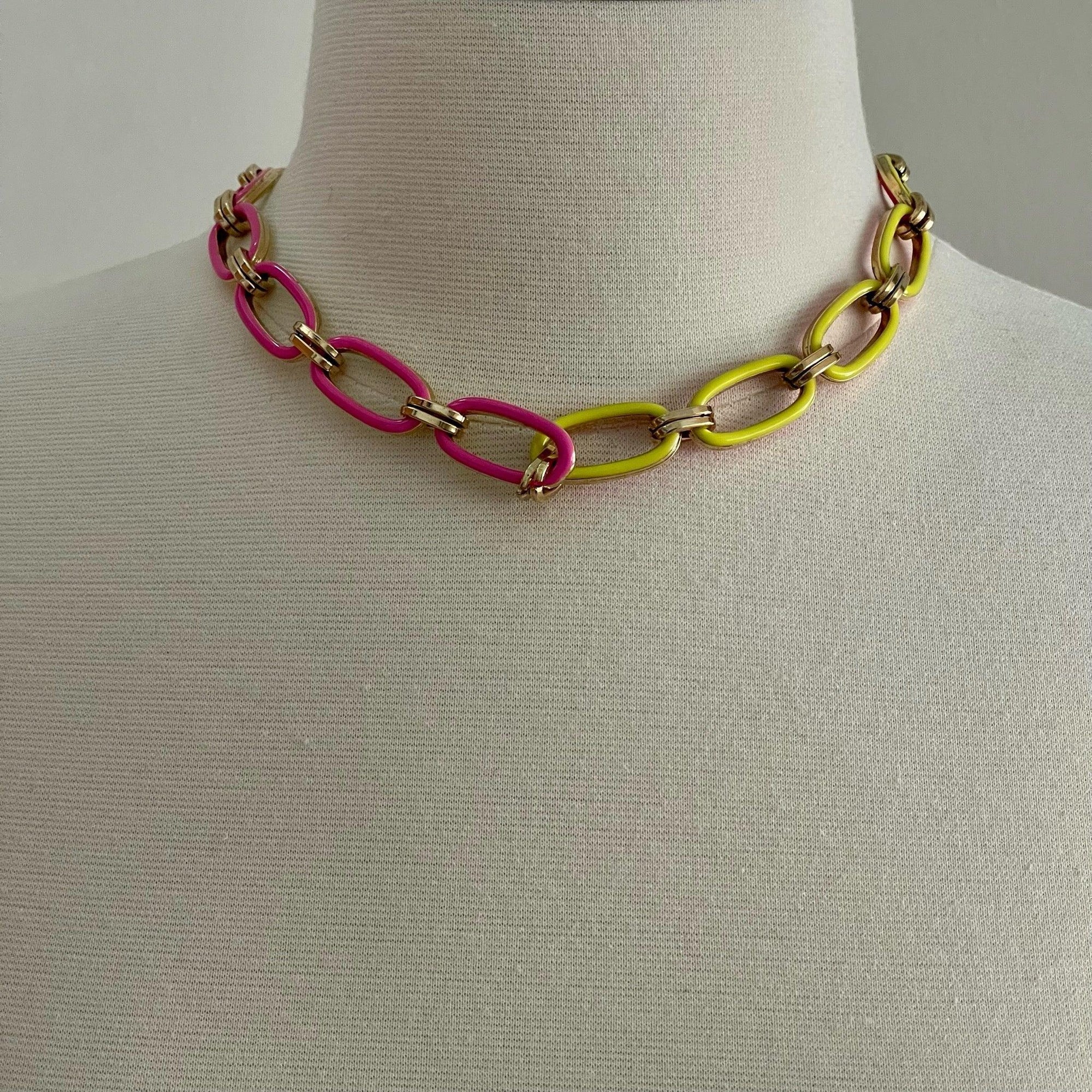 Pink & Yellow Reversible Necklace - Vita Isola