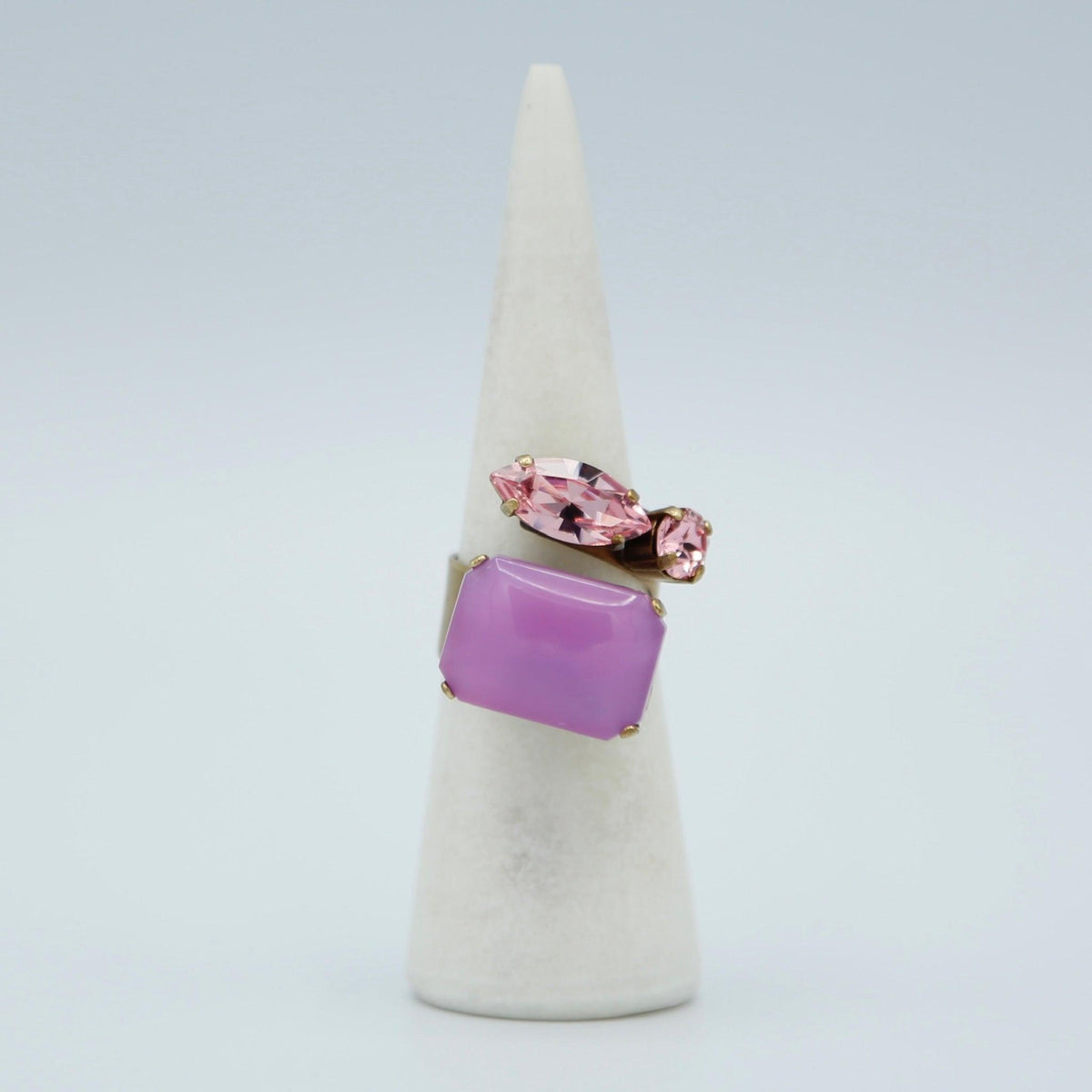 Pink Nature Ring with Glass Stones - Vita Isola