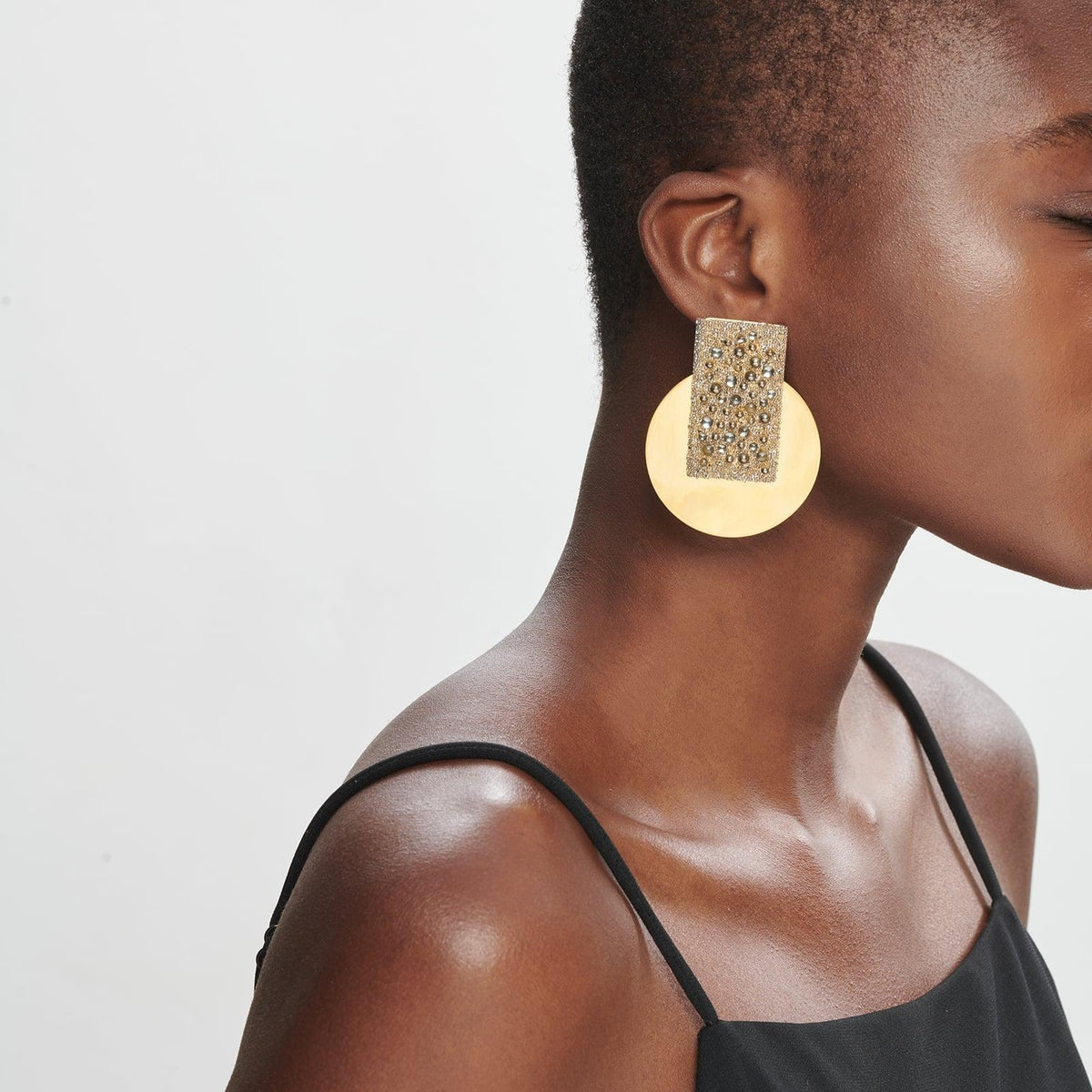 Rosette Gold Earrings - Vita Isola