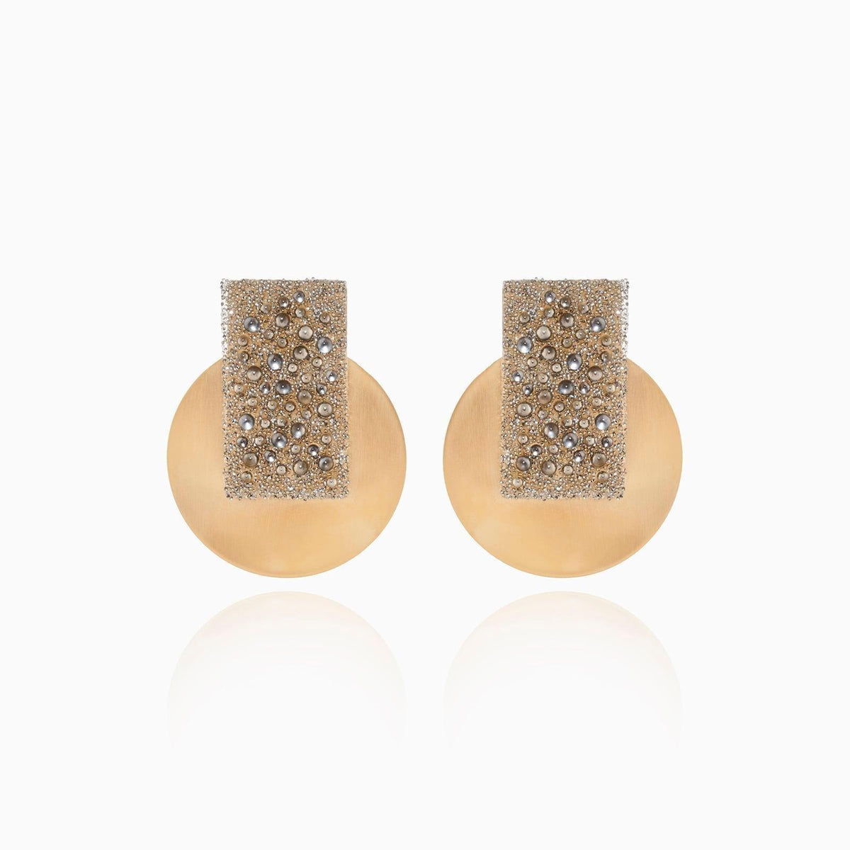 Rosette Gold Earrings - Vita Isola