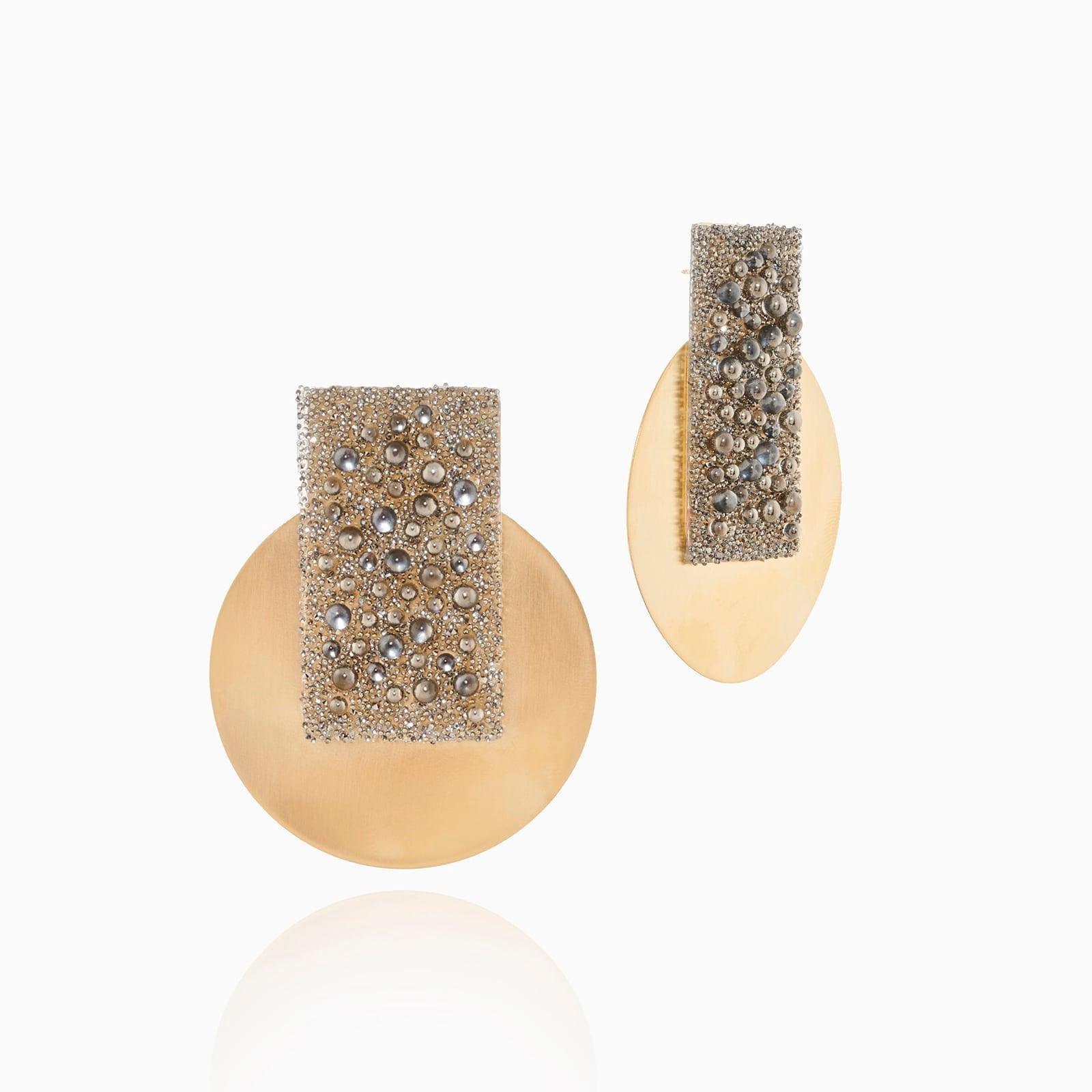 Rosette Gold Earrings - Vita Isola