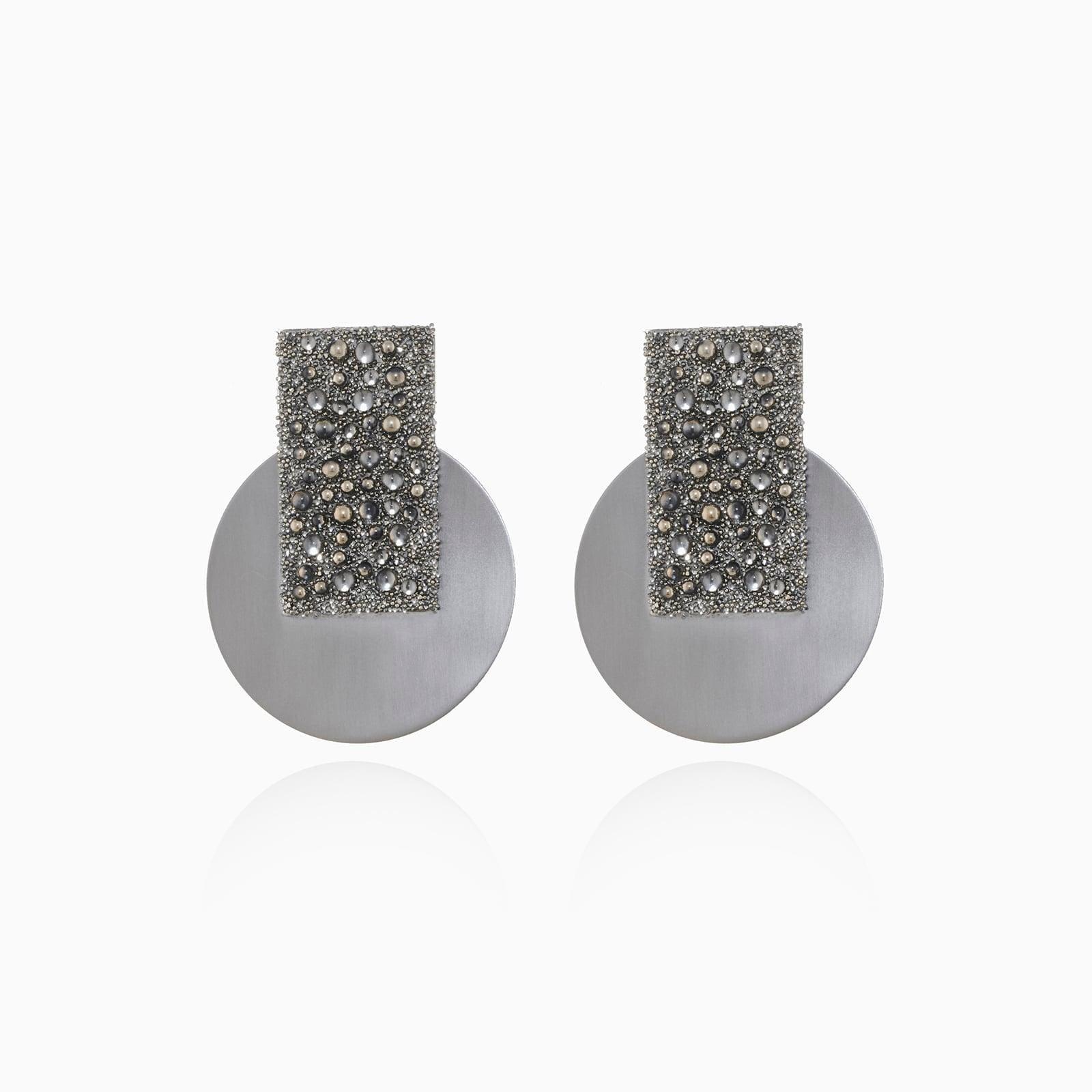 Rosette Gunmetal Earrings - Vita Isola