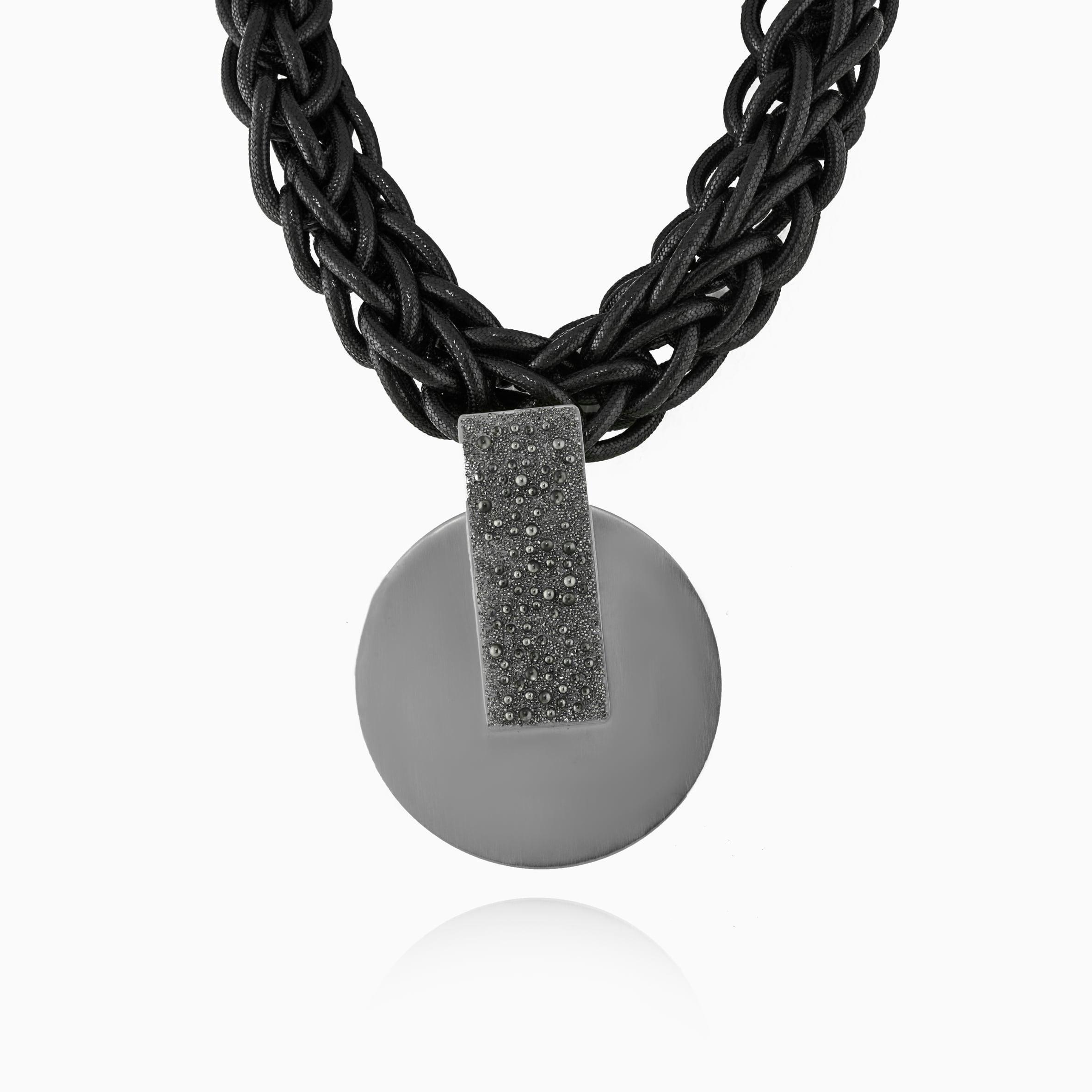 Gunmetal Necklace Women | Rosette Gunmetal Necklace | Vita Isola
