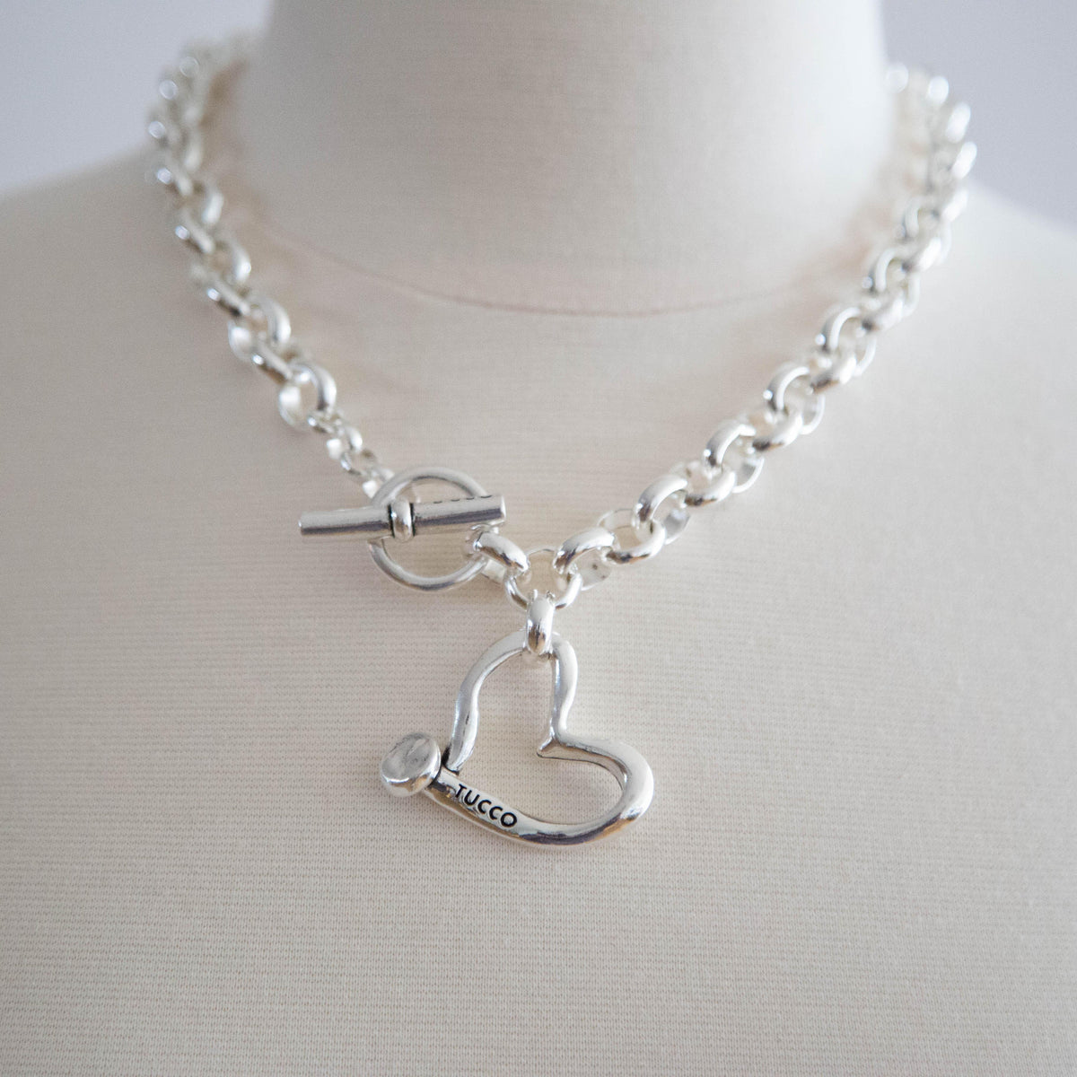 Silver Heart Short Necklace - Vita Isola