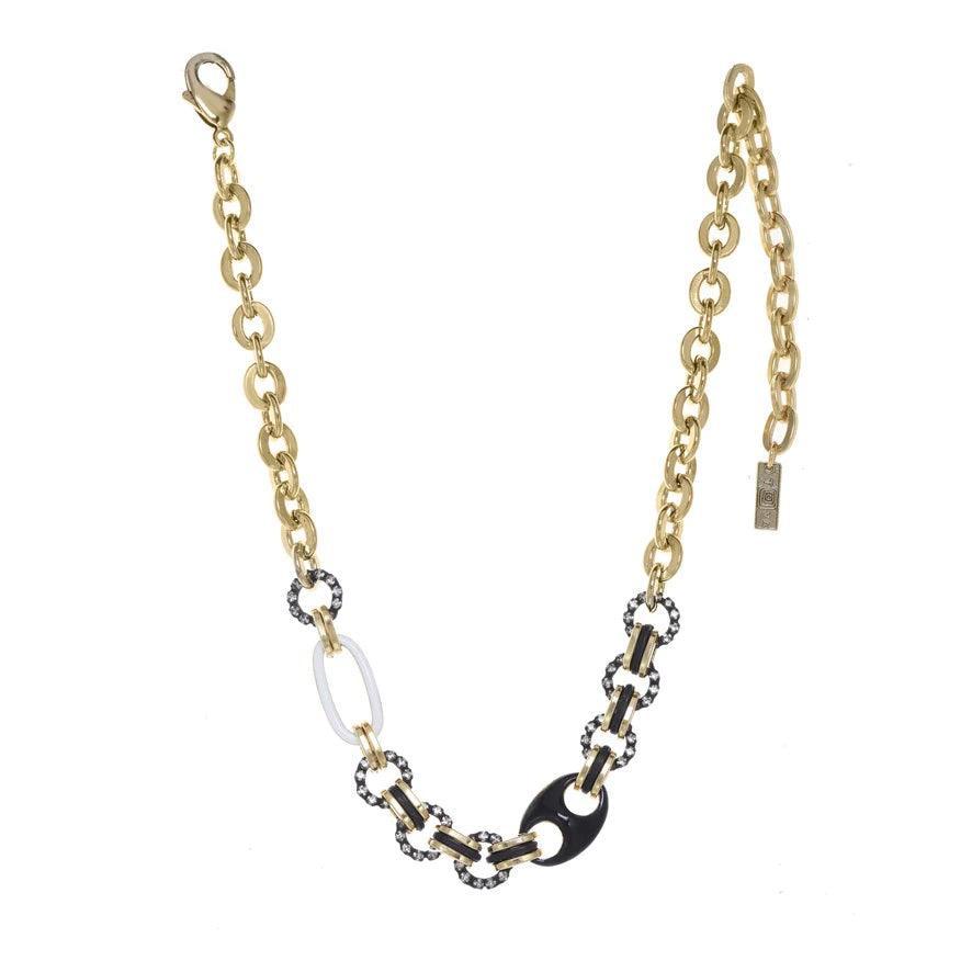 Tova Reno Black and White Short Necklace - Vita Isola